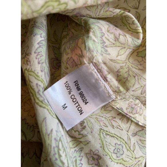 House Of Harlow 1960 Josepha Peasant Blouse Mock Neck Size M - Picture 6 of 8